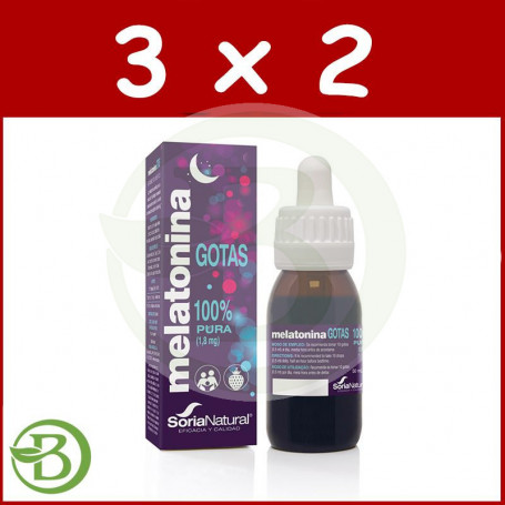 Pack 3x2 Melatonina Gotas 50 Ml Soria Natural