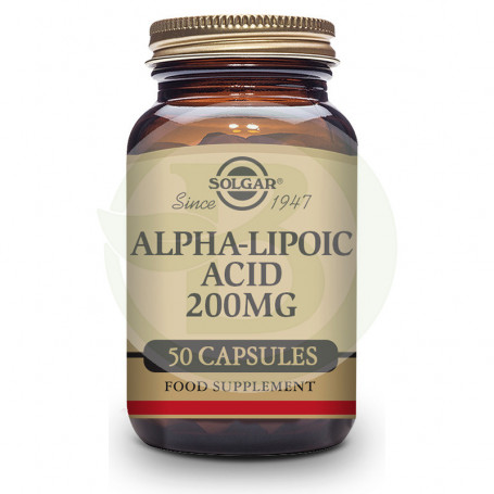 Acido Alfa Lipoico 200Mg 50 Cap Vegetales Solgar