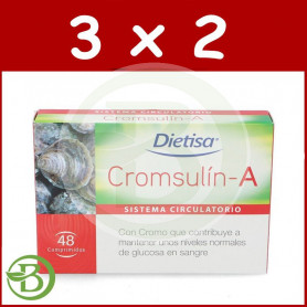 Pack 3x2 Cromsulín-A 48 Comprimidos Dietisa
