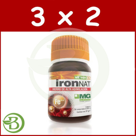 Pack 3x2 Iron Nat 60 Comprimidos MgDose