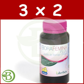 Pack 3x2 Borafémina Plus (Mensulan) 120 Perlas Derbos