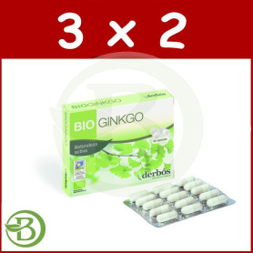Pack 3x2 BioGinkgo Biloba 30 Cápsulas Derbos