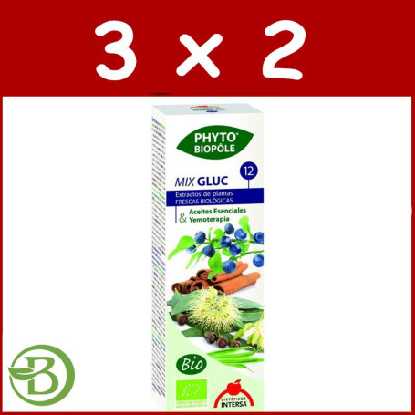 Pack 3x2 Phyto-Biopole 12 Mix-Gluc 50Ml. Intersa