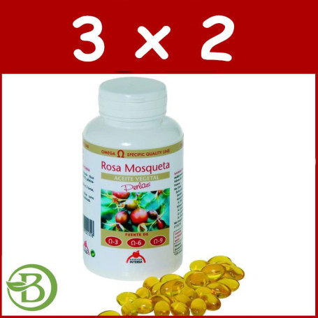 Pack 3x2 Aceite de Rosa Mosqueta 100 Perlas Intersa