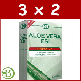 Pack 3x2 Aloe Vera Digestivo 30 Tabletas ESI - Trepat Diet