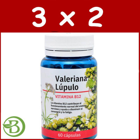 Pack 3x2 Valeriana, Lúpulo y B12 60 Cápsulas Espadiet