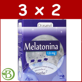 Pack 3x2 Melatonina 60 Comprimidos 1,9Mg. Drasanvi