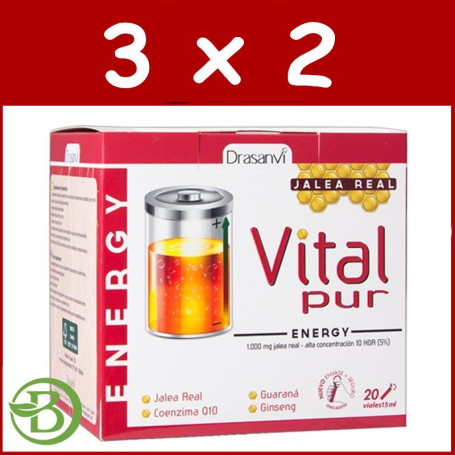 Pack 3x2 Vitalpur Energy 20 Viales Drasanvi