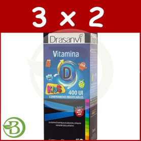 Pack 3x2 Vitamina D3 Kids 60 Comprimidos Drasanvi