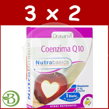Pack 3x2 Coenzima Q10 30 Cápsulas Drasanvi