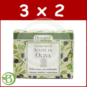 Pack 3x2 Crema Facial Aceite De Oliva Bio 50Ml. Drasanvi
