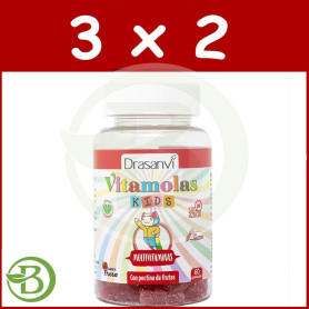 Pack 3x2 Vitamolas Multivitaminico Niños 60 Gominolas Drasanvi