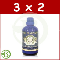 Pack 3x2 Aceite Puro de Coco 100Ml. Marnys