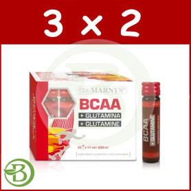 Pack 3x2 BCAA 20 Viales Marnys