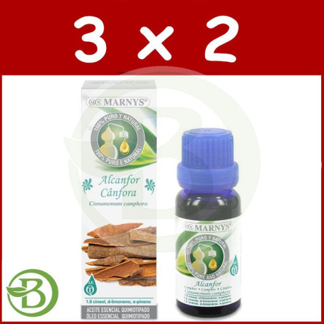 Pack 3x2 Aceite Esencial de Alcanfor Marnys