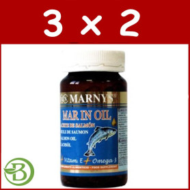 Pack 3x2 Mar In Oil (Aceite de Salmón) 150 Perlas Marnys