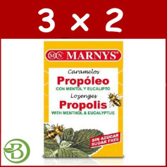 Pack 3x2 Caramelos Propoleo, Mentol y Eucalipto 36,5Gr. Marnys