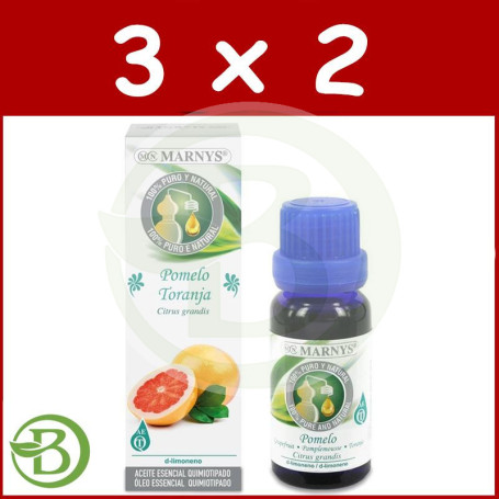 Pack 3x2 Aceite Esencial Alimentario de Pomelo 15Ml. Marnys