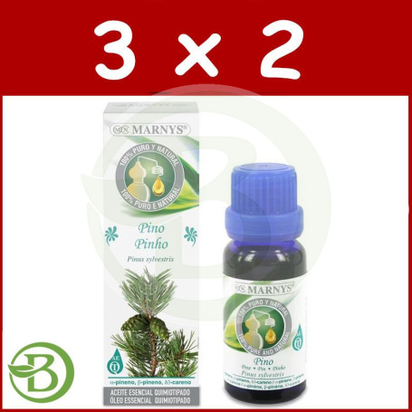 Pack 3x2 Aceite Esencial Alimentario de Pino 15Ml. Marnys