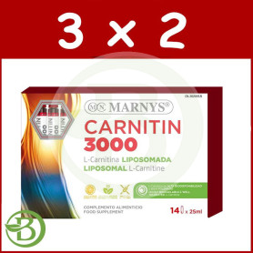 Pack 3x2 Carnitin 3000 14 Viales Marnys