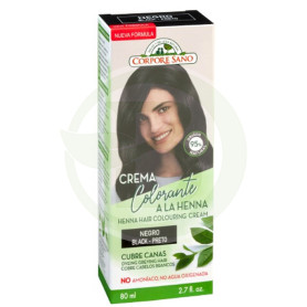 Crema Colorante Henna Negro 80Ml. Corpore Sano