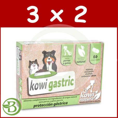 Pack 3x2 Kowi Gastric, 60 Comprimidos Kowi Nature