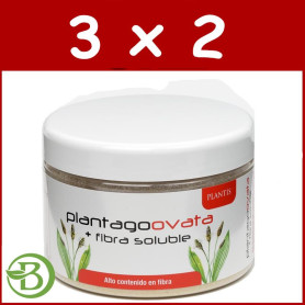 Pack 3x2 Plantago Ovata + Fibra Soluble 180Gr. Plantis