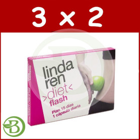 Pack 3x2 Linda Ren Diet Flash 15 Cápsulas