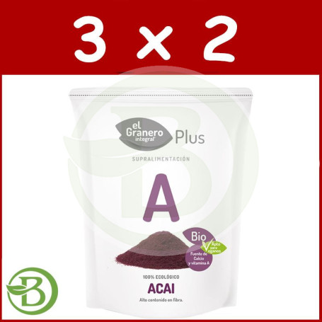 Pack 3x2 Acai 100Gr. El Granero