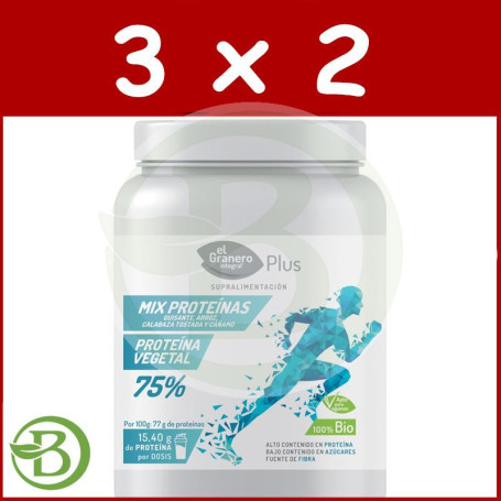 Pack 3x2 Mix Proteínas Bote Bio 500Gr. Granero