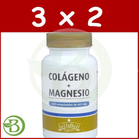 Pack 3x2 Colageno + Magnesio 120 Comprimidos Jellybell