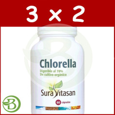 Pack 3x2 Chlorella 60 Cápsulas Sura Vitasan