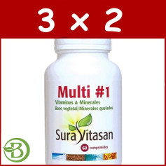 Pack 3x2 Multi 1 Vitamins & Minerals 60 Comprimidos Sura Vitasan