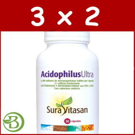 Pack 3x2 Acidophilus Ultra 30 Cápsulas Sura Vitasan