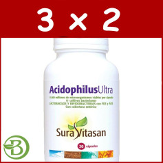 Pack 3x2 Acidophilus Ultra 30 Cápsulas Sura Vitasan