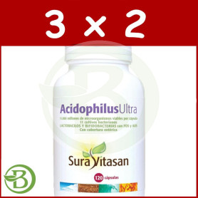 Pack 3x2 Acidophilus Ultra 120 Cápsulas Sura Vitasan