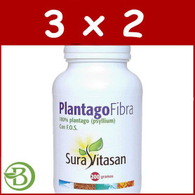 Pack 3x2 Plantago Fibra con F.O.S. 200Gr. Sura Vitasan