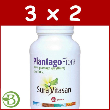 Pack 3x2 Plantago Fibra con F.O.S. 200Gr. Sura Vitasan