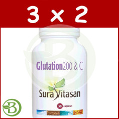 Pack 3x2 Glutation 200 y C 30 Cápsulas Sura Vitasan