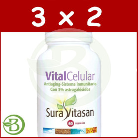 Pack 3x2 Vitalcelular 60 Cápsulas Sura Vitasan