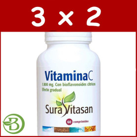 Pack 3x2 Vitamina C 1.000Mg. 60 Comprimidos Sura Vitasan