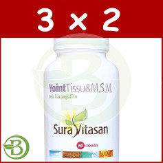 Pack 3x2 Yoint Tissu y MSM con Harpagofito 60 Cápsulas Sura Vitasan