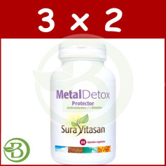 Pack 3x2 Metal Detox Protector 60 Cápsulas Sura Vitasan