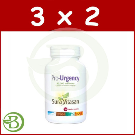 Pack 3x2 Pro-Urgency 30 Cápsulas Sura Vitasan