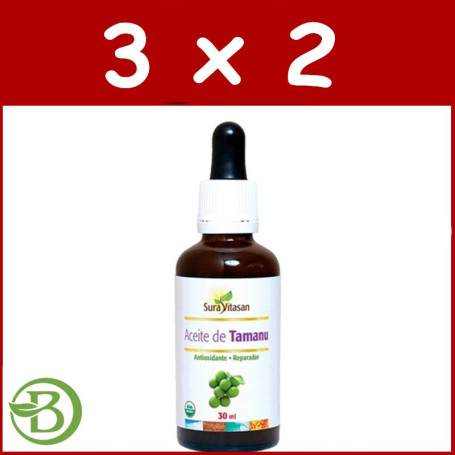 Pack 3x2 Aceite de Tamanú 30Ml. Sura Vitasan