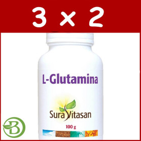 Pack 3x2 L-Glutamina 100Gr. Sura Vitasan