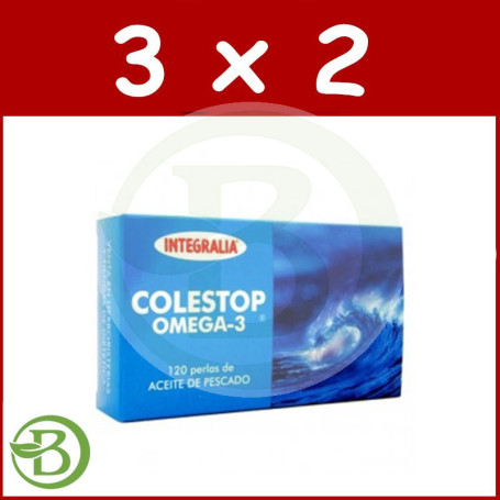 Pack 3x2 Colestop Omega 3 120 Perlas Integralia