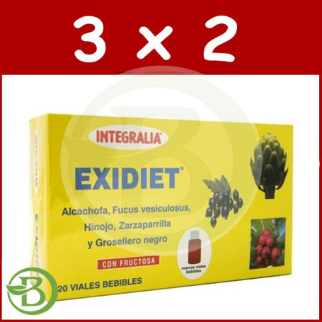 Pack 3x2 Exidiet 20 Viales Integralia