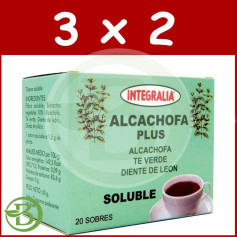 Pack 3x2 Alcachofa Plus Soluble 20 Sobres Integralia