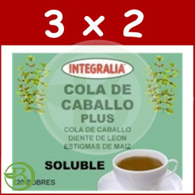 Pack 3x2 Cola de Caballo Plus Soluble 20 Sobres Integralia